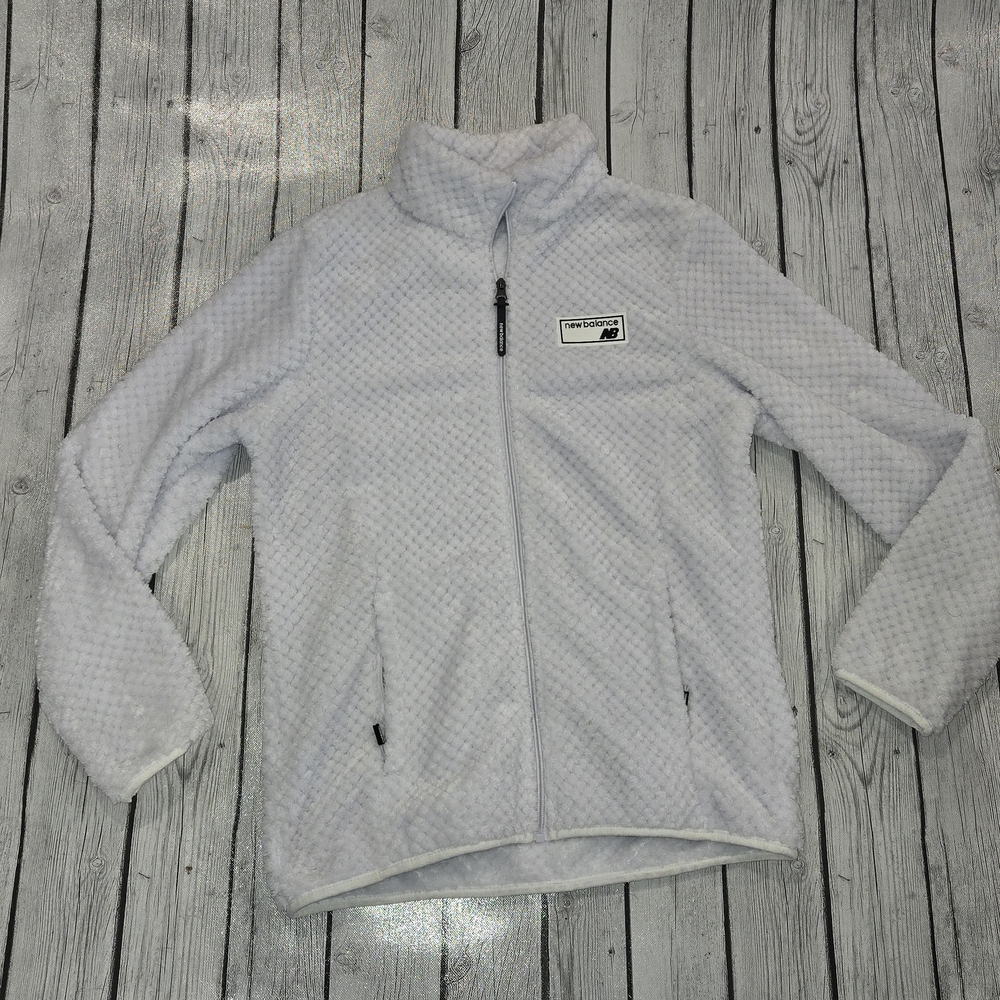 NWOT New Balance Pale Lilac Bubble Fleece Jacket Womens Size L